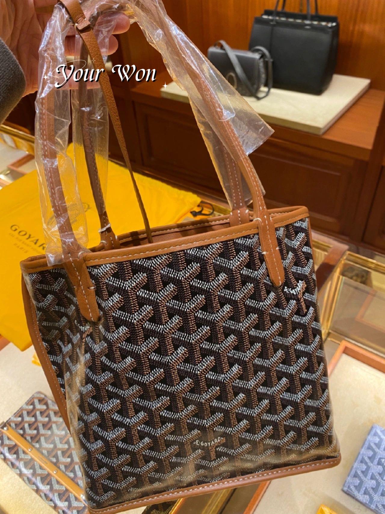 Goyard/戈雅女包anjou mini tote双面迷你托特包单肩手提包菜篮子 - 图3