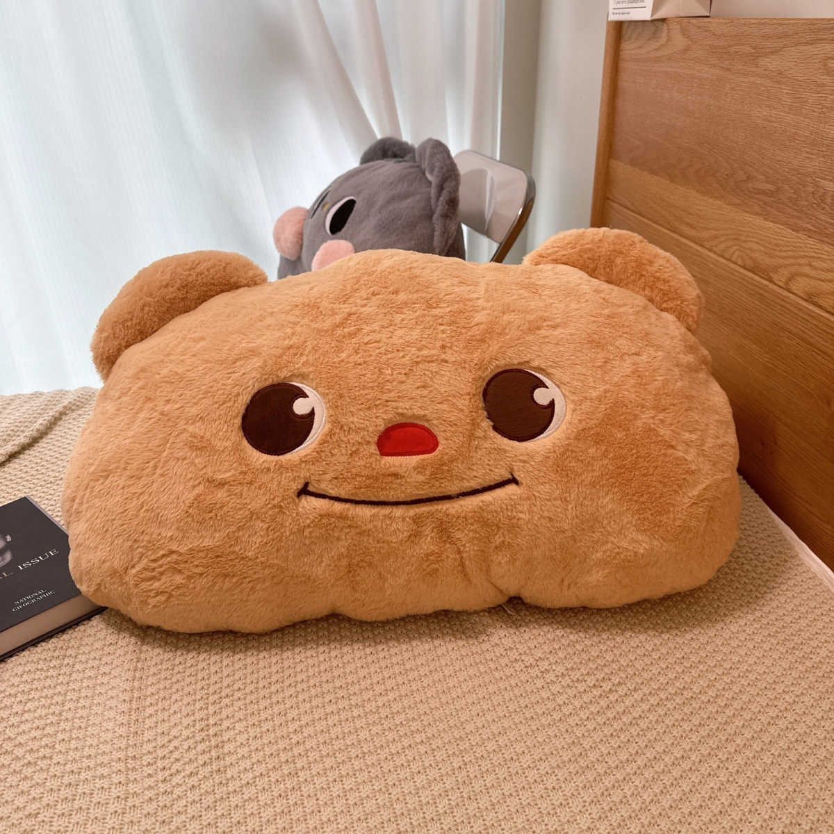 黄油小熊床头靠枕学生宿舍沙发大靠垫可爱玩偶儿童床上软抱枕靠背,淘宝优惠券,粉丝福利购,淘宝优惠卷