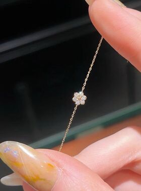 日系nojess小花手链925