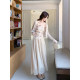 ຊຸດກະໂປງຕາຫນ່າງ cardigan suspender ແບບອ່ອນໂຍນຊຸດສາມສ່ວນ