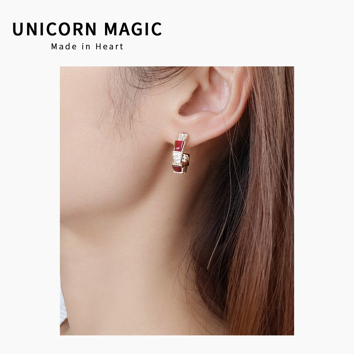 蛇骨大牌通勤气质耳环2023年新款潮银针简约百搭精致耳饰女名媛 - 图2