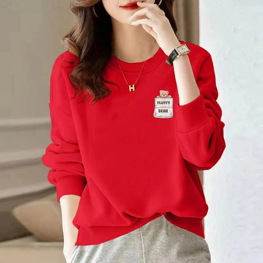 Брендовая тонкая свободная женская толстовка с принтом на весну и осень для женщин