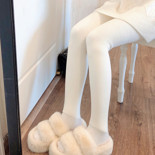Thickened white pantyhose oatmeal leggings