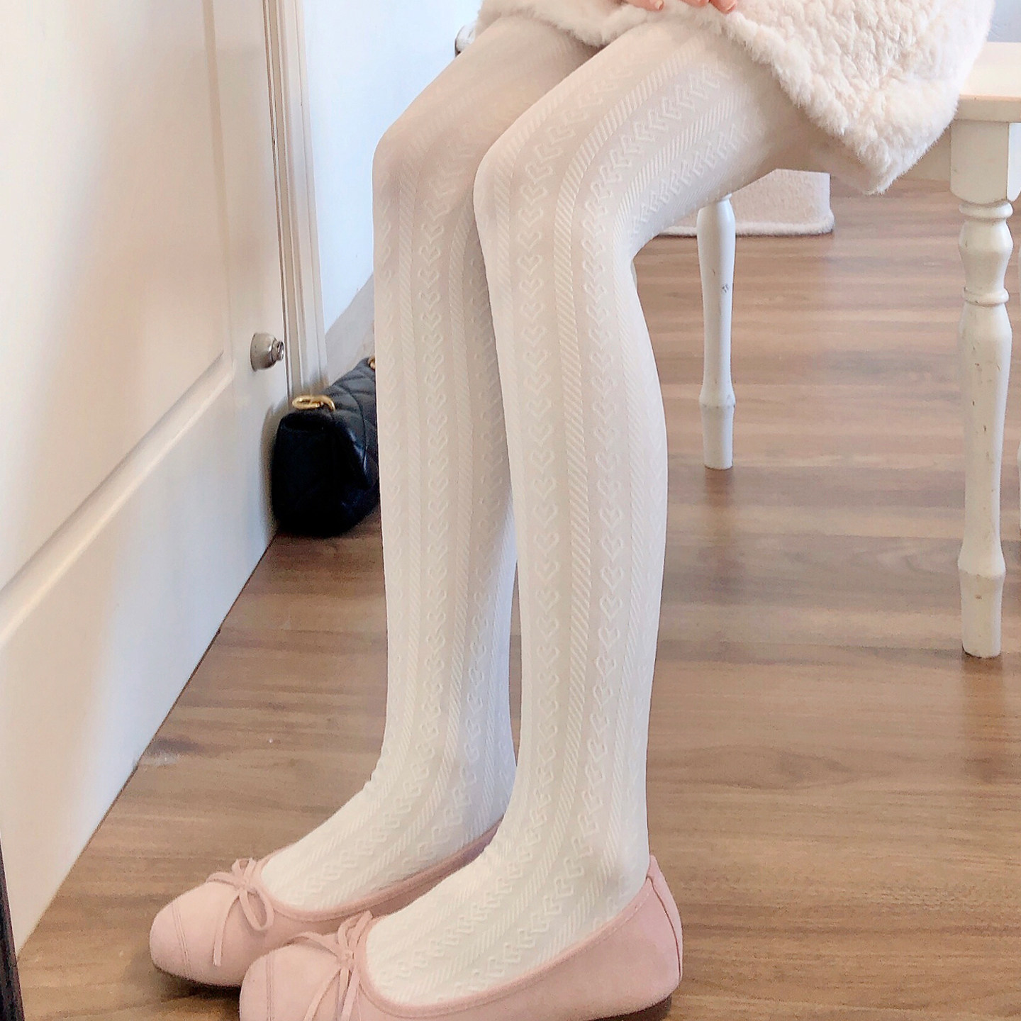 日系jk奶白色打底裤袜秋冬款加厚烟灰色连裤袜甜美爱心米白丝袜女,淘宝优惠券,粉丝福利购,淘宝优惠卷