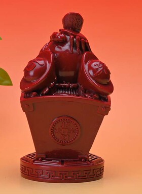 朱砂四方纳财摆件日进斗金装饰店铺开业送礼办公室桌面装饰品