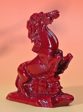 朱砂十二生肖马摆件马到成功摆设家居工艺品车载摆饰摆台