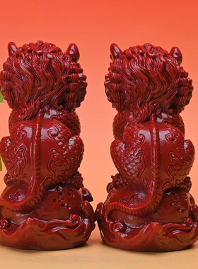 朱砂摆件招财龙吐水镇宅家用开业客厅乔迁装饰品工艺品