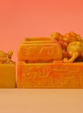 收藏老物件仿古玩玉器乾隆年制古董玉石高古玉玺印章摆件貔貅套章