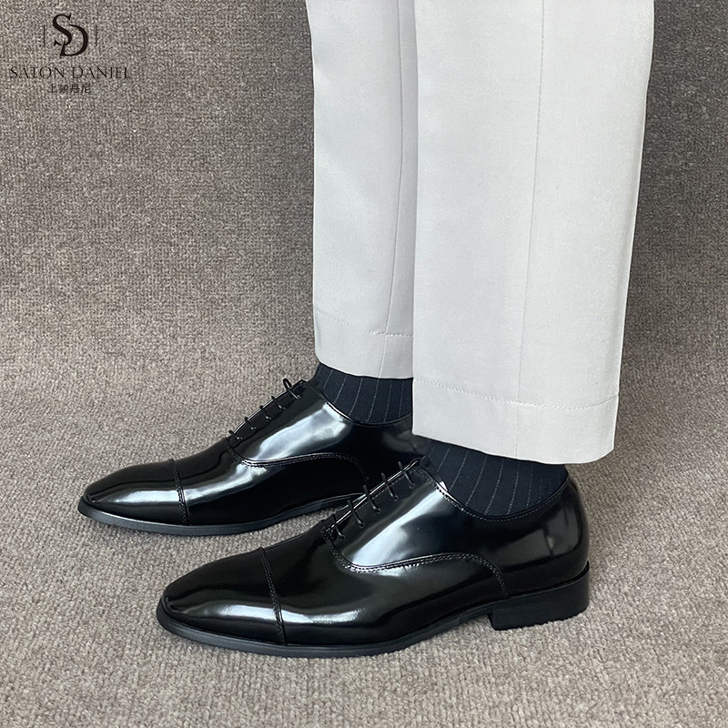 亮面漆皮牛津鞋正装三接头皮鞋英伦风商务隐形内增高6cm新郎婚鞋,淘宝优惠券,粉丝福利购,淘宝优惠卷