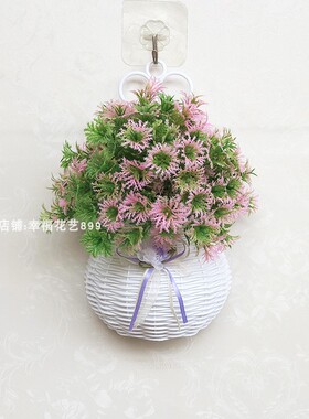 室内吊篮墙面摆放挂件植物假花