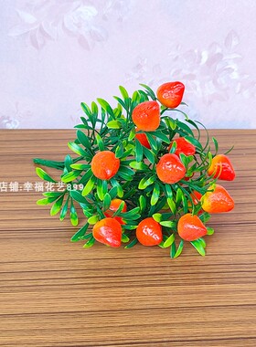 塑料假花室内外装饰发财果小花束