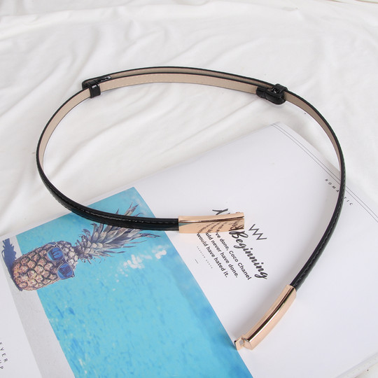 简约百搭女士细腰带时尚百搭装饰小皮带配连衣裙子收腰大衣腰链潮