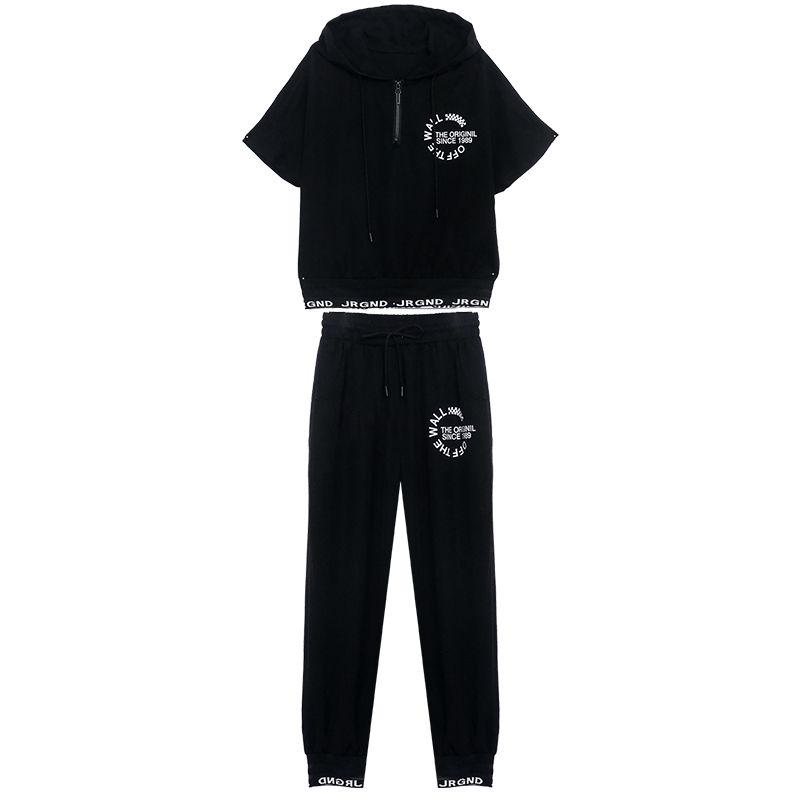 运动风2020夏季新款洋气夏装职业 婳妖时尚套装