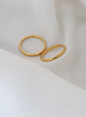 洗手不用摘钛钢关节日韩风尾戒