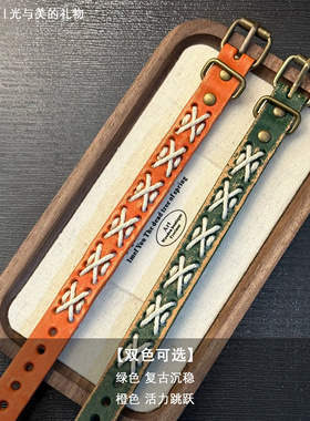 复古麻绳牛皮手链耐磨