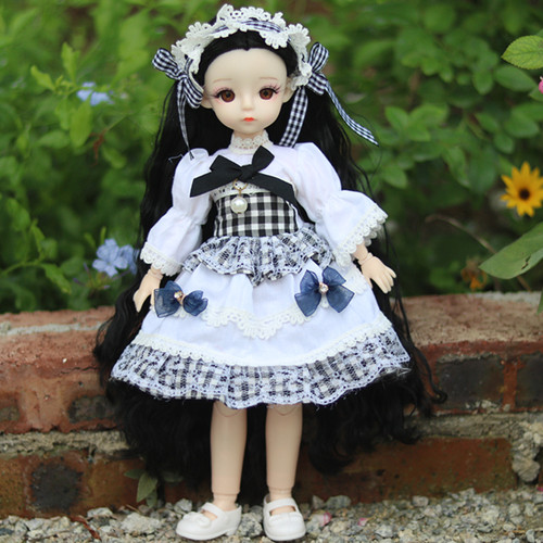 换装30厘米娃娃衣服3D眼22关节萝莉6分bjd娃娃公主裙古装仙女裙 - 图1