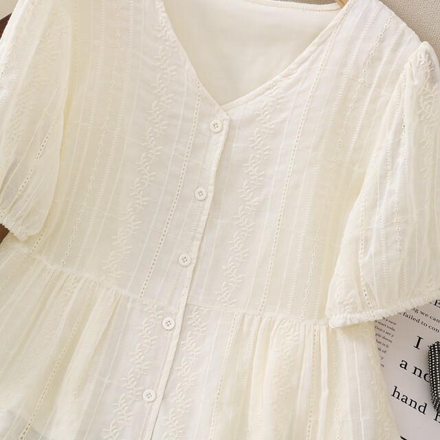ເສື້ອຢືດ chiffon ຄໍ V-neck ຂອງແມ່ຍິງບວກກັບຂະຫນາດ