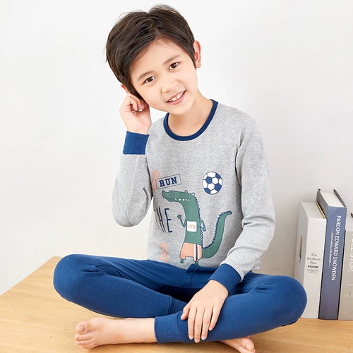 Детское нижнее белье, хлопковый комплект, свитер для мальчиков, термобелье, пижама, подходит для подростков