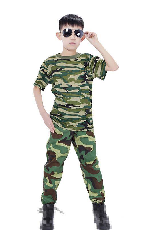 儿童短袖迷彩服套装男女中小学生夏令营亲子服装合唱军训表演t恤,淘宝优惠券,粉丝福利购,淘宝优惠卷