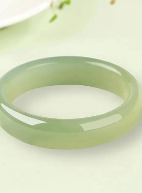 天然东陵玉晴水镯子平安镯