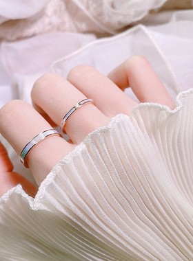 一钻贝壳简约百搭显白优雅18K玫瑰金白母贝镶钻戒指钛钢不掉色女