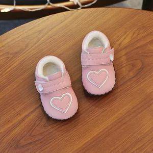 婴儿鞋子秋冬6-8个月0一1岁软底加绒鞋宝宝鞋棉鞋学步鞋断码清仓3