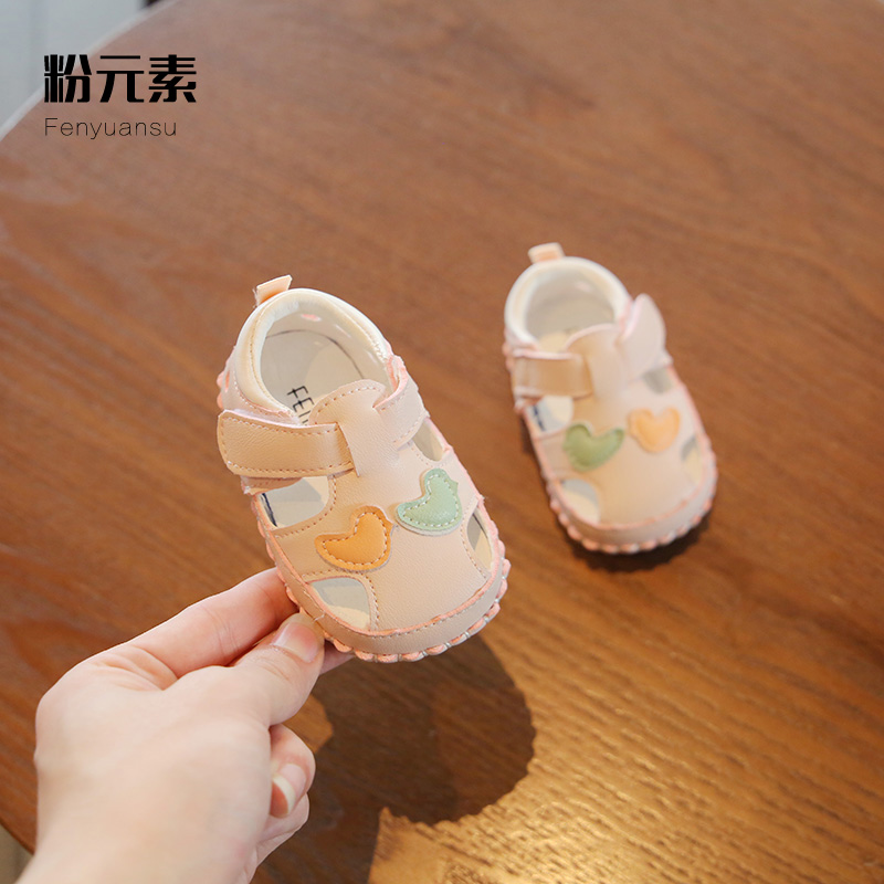夏季包头宝宝鞋子男软底婴幼儿学步鞋女宝0-3-6个月婴儿凉鞋一岁8