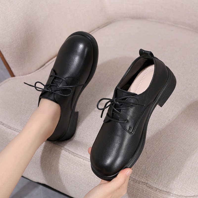 大码女鞋41一43超软春秋款品牌真皮胖脚宽肥系带平底防滑妈妈鞋,淘宝优惠券,粉丝福利购,淘宝优惠卷