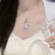 S925 sterling silver green gourd jade chalcedony necklace for women