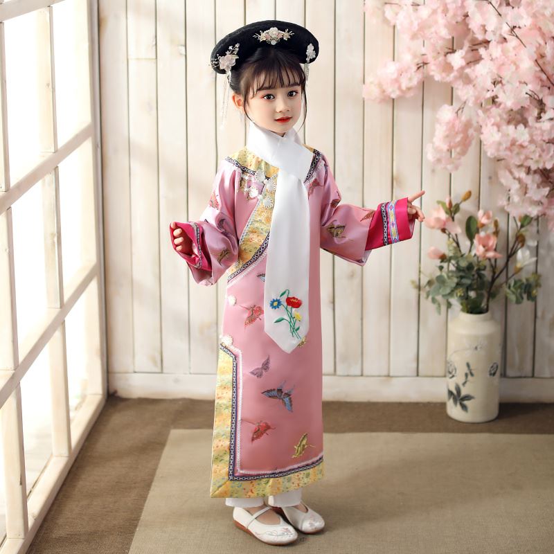 儿童还珠格格服装古装表演服宫廷公主清朝旗袍女童影楼摄影演出服