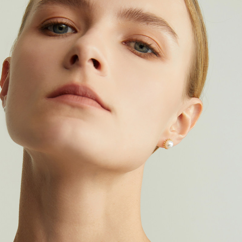 RUANS/阮仕18k金海水akoya珍珠耳钉圆满系列珍珠耳饰日常百搭礼物,淘宝优惠券,粉丝福利购,淘宝优惠卷