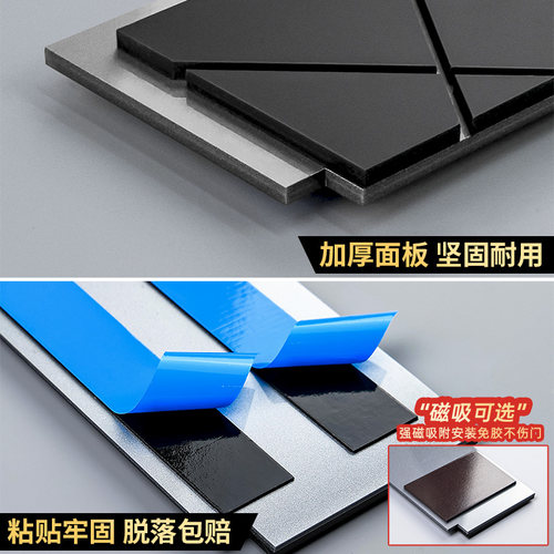 2026年新款门牌号码牌家用轻奢创意定制家庭入户门磁吸挂牌高级感小区住宅酒店包厢房间装饰发光感应灯房号贴 - 图2
