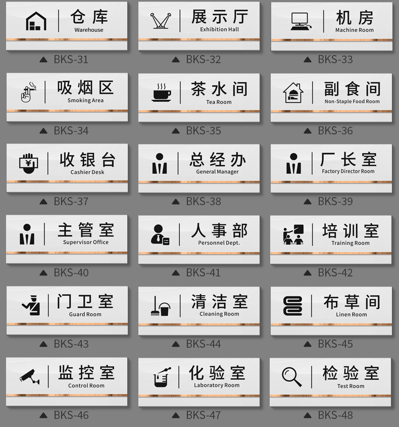 亚克力操作间财务室门牌私人创意定制高档工厂仓库标识牌闲人免进警示贴公司部门企业办公室餐厅免打孔指示牌 - 图3