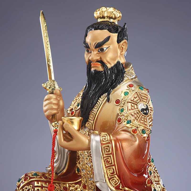 琉晶彩张天师神像摆件黄铜张天师张道陵正一天师骑虎铜像祖师爷_虎窝淘