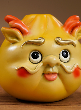 蒸蒸日上黄铜小笼包摆件
