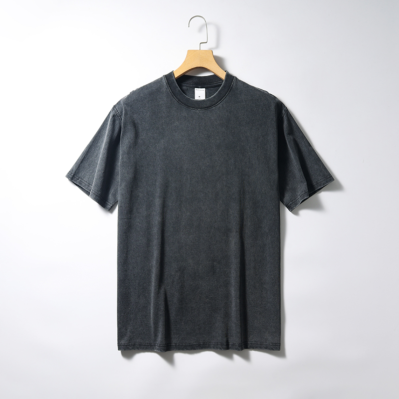 美式复古！水洗做旧！全棉磨毛！2024春夏新款男士休闲短袖T恤衫 - 图3