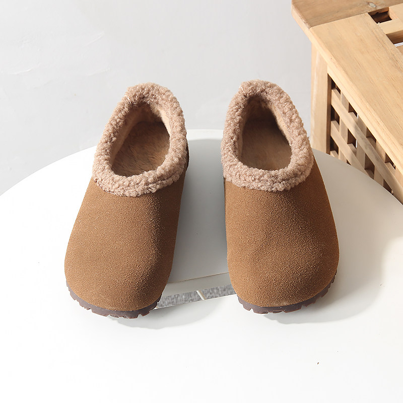 复古磨砂皮！加绒保暖！秋冬女款一脚蹬防滑平底勃肯鞋豆豆鞋棉鞋,淘宝优惠券,粉丝福利购,淘宝优惠卷