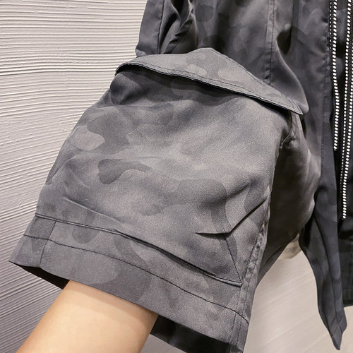 颜值在线！迷彩印花！外贸男装夏季松紧腰宽松休闲五分裤工装短裤 - 图2