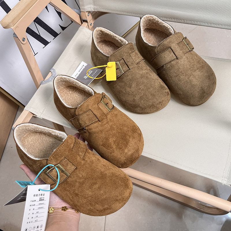 复古勃肯鞋！反绒革鞋面+橡胶软底！冬季女士一脚蹬加绒保暖棉鞋,淘宝优惠券,粉丝福利购,淘宝优惠卷