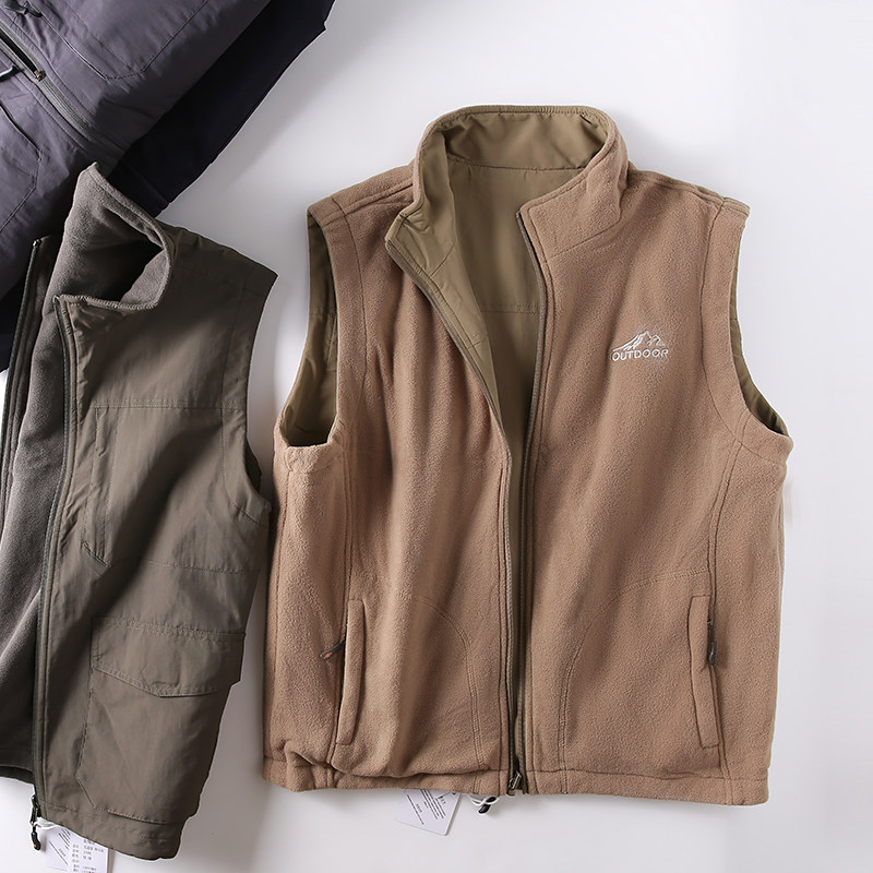 北欧户外牛货！双面可穿！秋冬男士防风防水立领加绒保暖马甲背心,淘宝优惠券,粉丝福利购,淘宝优惠卷