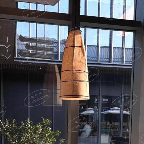 日式侘寂风餐厅吊灯新款火锅店民宿酒店吧台包厢茶室餐饮氛围灯具 - 图3
