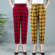 ແອວສູງ Yi Shi Manyan ເກົ້າຈຸດ pants ຝ້າຍແລະ linen