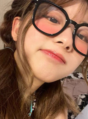 2023新款gm小红书同款腮红眼镜女推荐黑框素颜神器渐大框墨镜近视