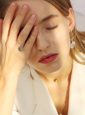 女王风钱币韩版夜店酒吧食指戒子