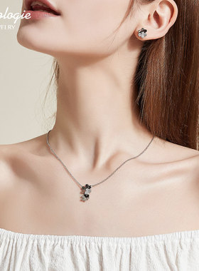 简约锁骨链梵星学925纯银吊坠女