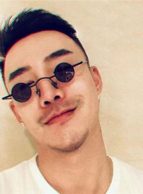 韩国DWG khan同款眼镜小框搞笑墨镜汉奸搞怪可汗圆形太阳镜盲人潮