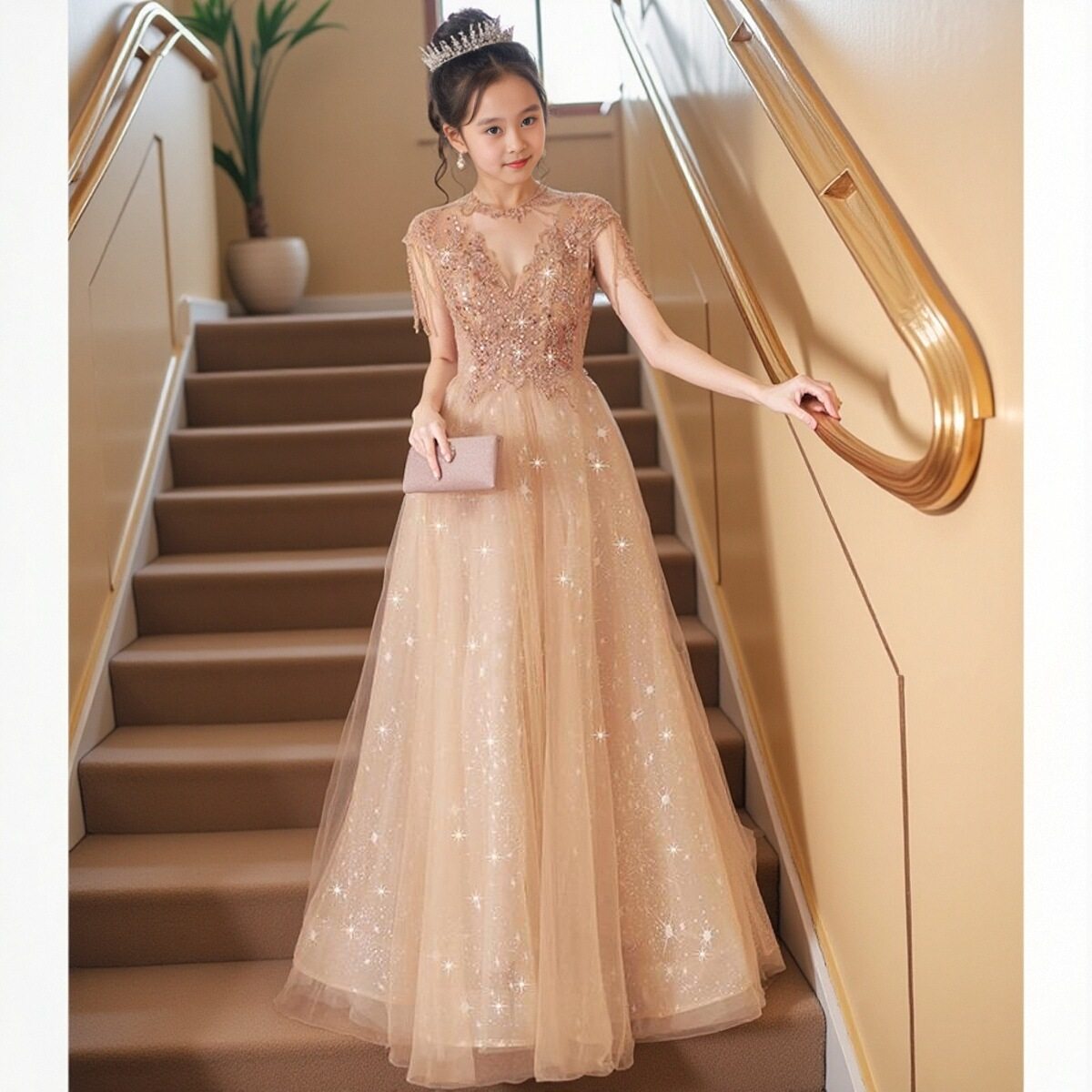 晚礼服女大童生日宴气质轻奢小众风范法式主持人18岁女孩成人礼裙,淘宝优惠券,粉丝福利购,淘宝优惠卷