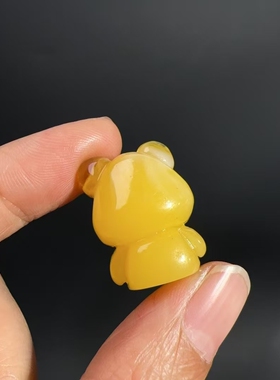 蜜蜡熊通孔配件可爱小熊