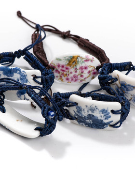 手链编制手工陶瓷复古