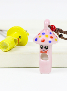 陶瓷卡通饰品情侣可吹响哨子吊坠